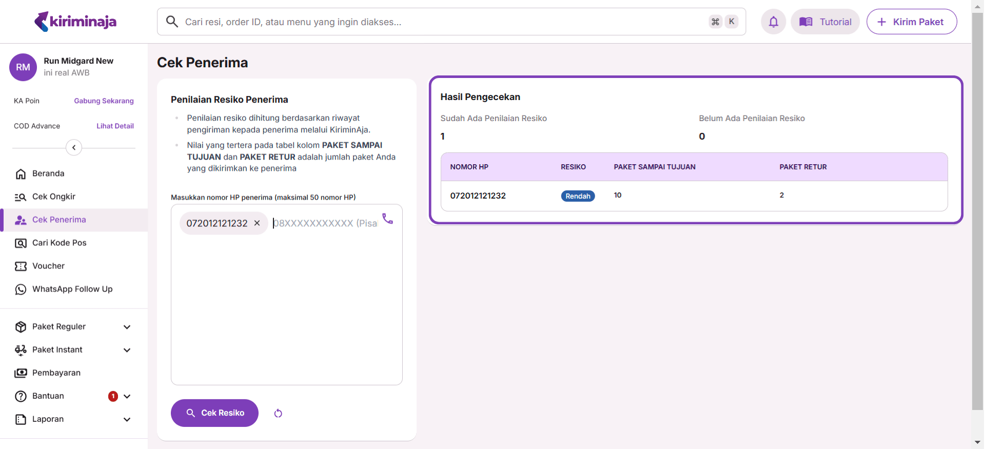 Penerima DM 17 Jan 2